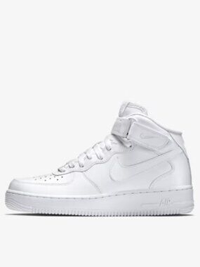 Nike Air Force 1 High Top White Sneakers Boy Size 6Y — Classic Streetwear